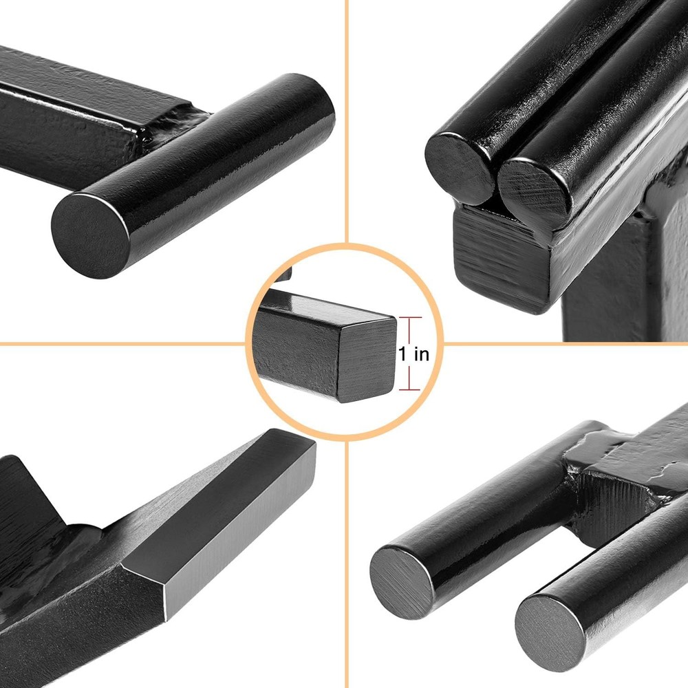 1 inch Blacksmith Anvil Hardy Hole Tools Set Blacksmithing Forging Tool (4PCS)