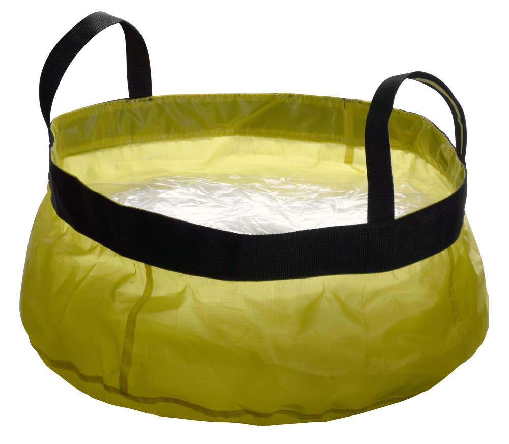 2.5 Gallon Yellow Collapsible Camping Backpacking Sink With Handles 12" x 6"