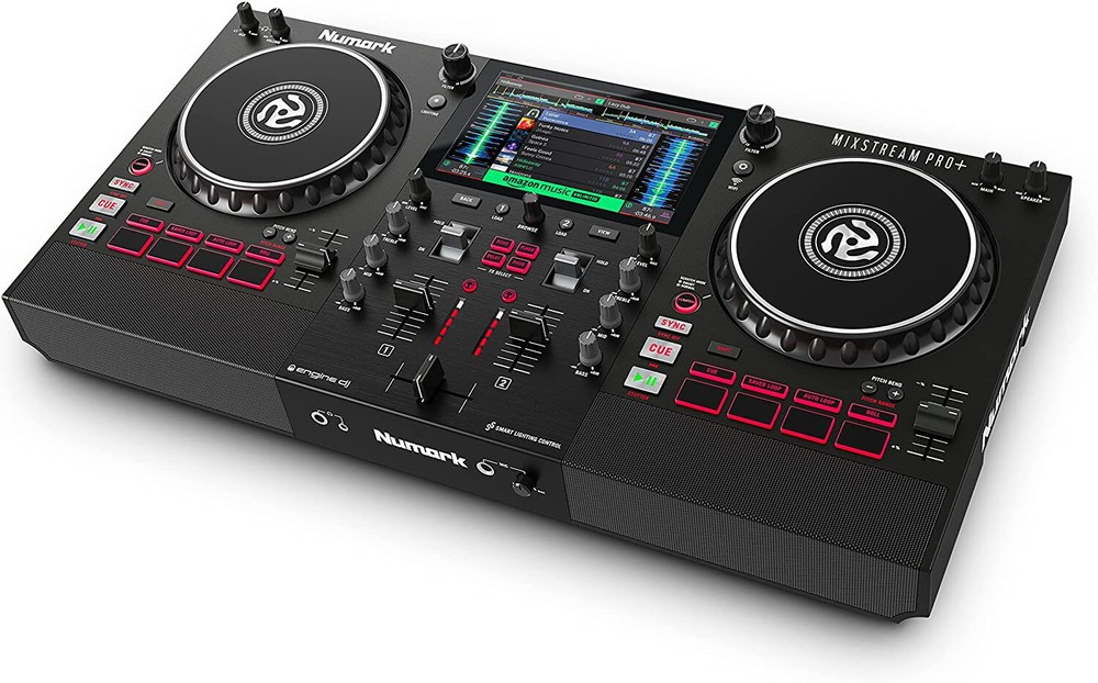 Numark Mixstream Pro+ Standalone DJ Controller Amazon Music, Serato & Virtual DJ