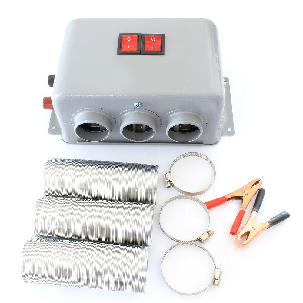 800W Electric Car Heater 3 Hole 12V DC Heating Fan Defogger Defroster Demister