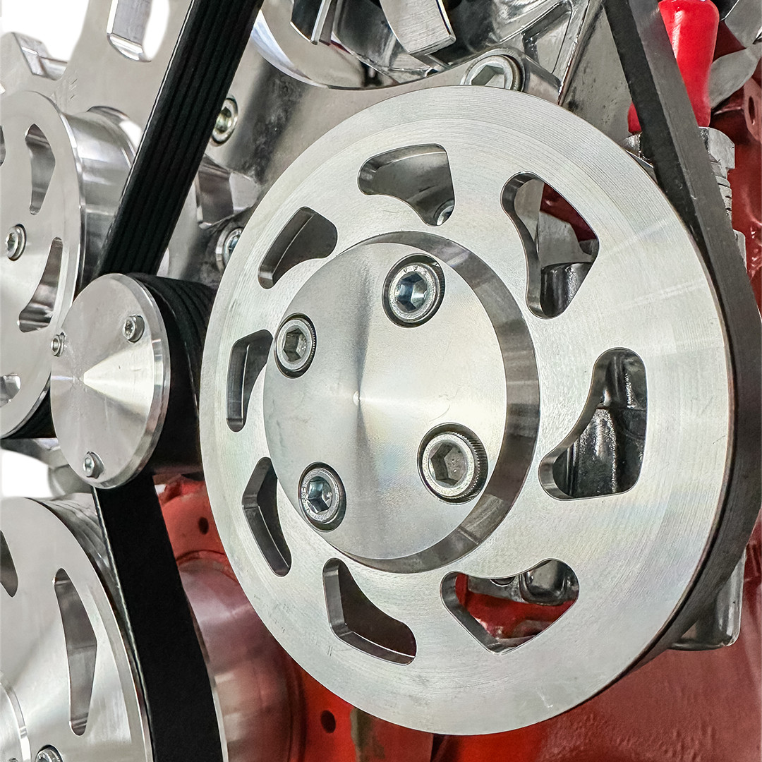 SBC Serpentine Pulley Conversion Kit ALT PS A/C Small Block Chevy 350 Triangles