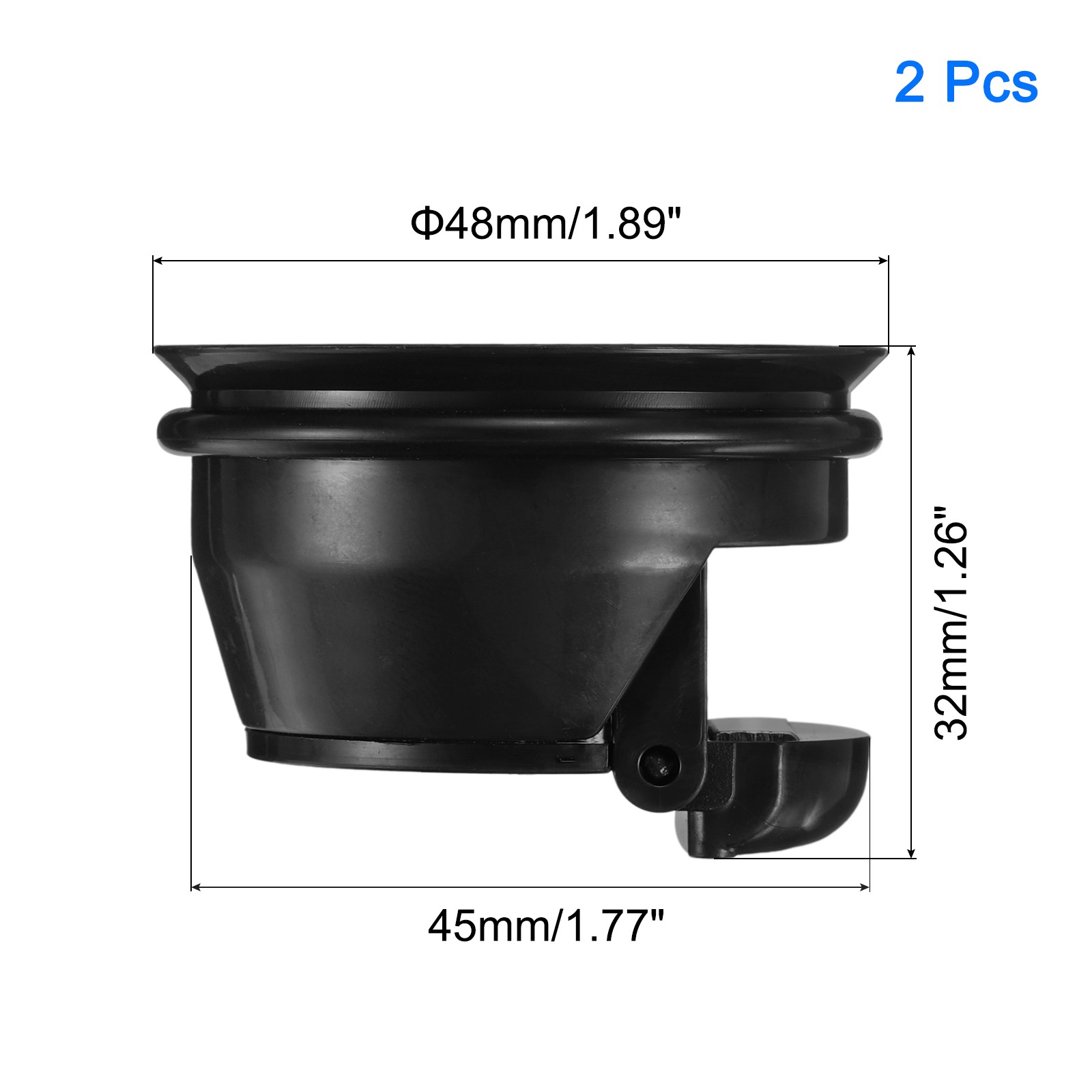 Floor Drain Anti-Odor Core Shower Floor Drain Backflow Preventer Black 2PACK