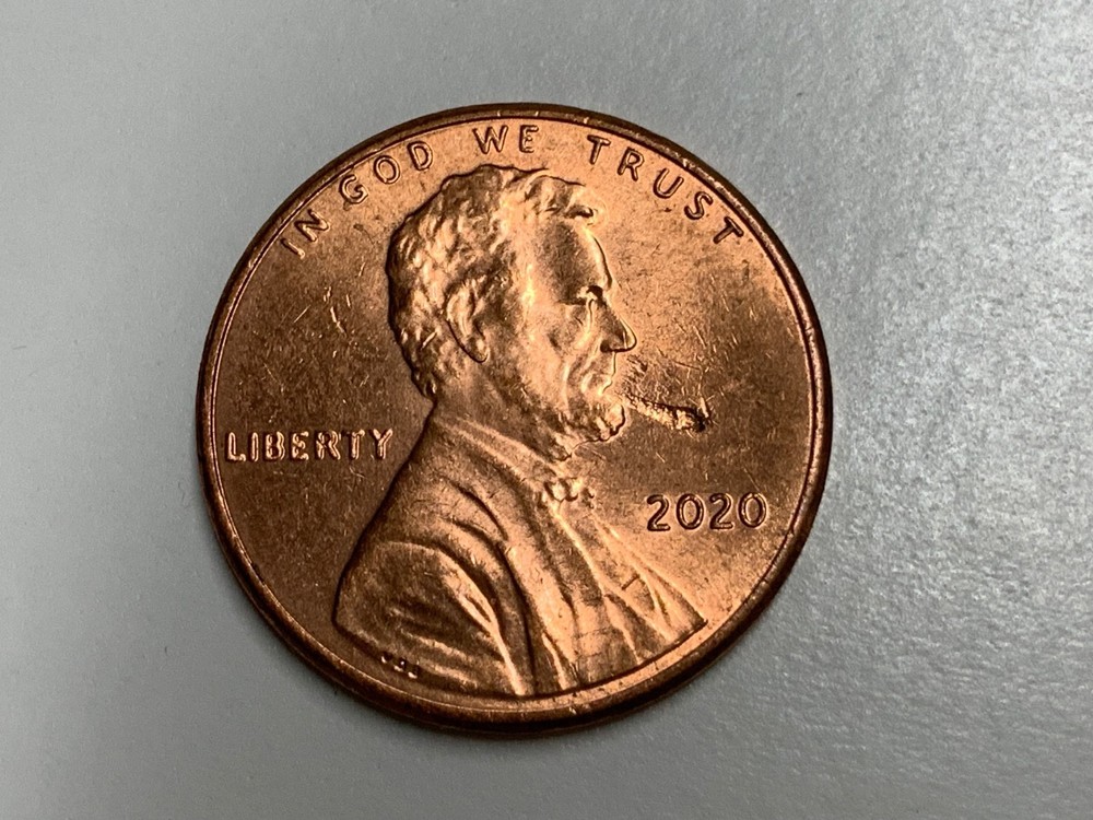 2020 P Lincoln Cent. Spitting Abe.