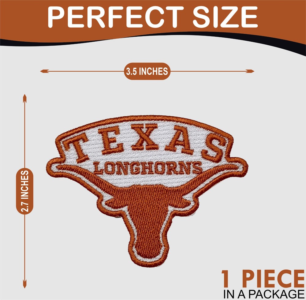 Texas Longhorns NCAA Team Logo Iron On Patch - Sew Patch - Embroidered Patch