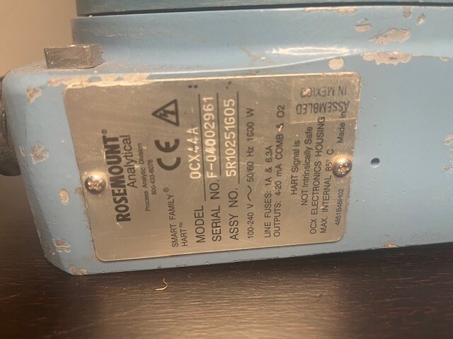Rosemount OCX44A Oxygen Analyzer Sensor Smart Hart