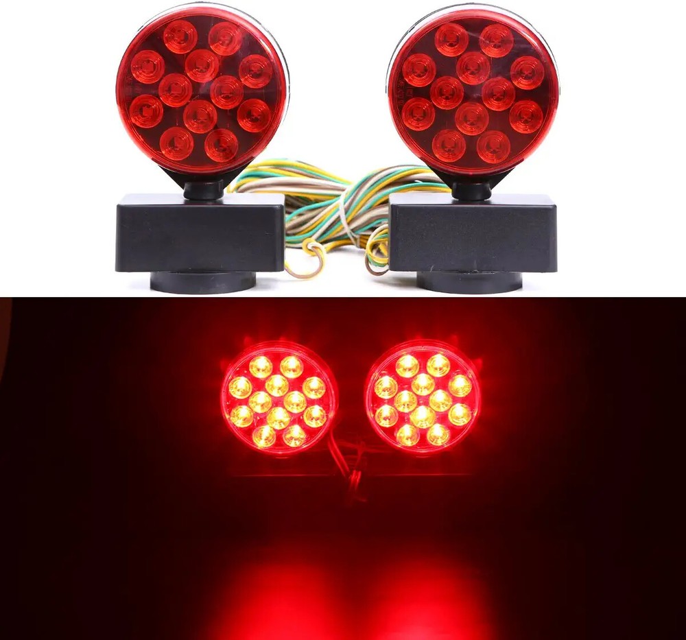 new Magnetic Towing Tow Trailer Light Kit LED 24 LEDS Multi-Function DOT