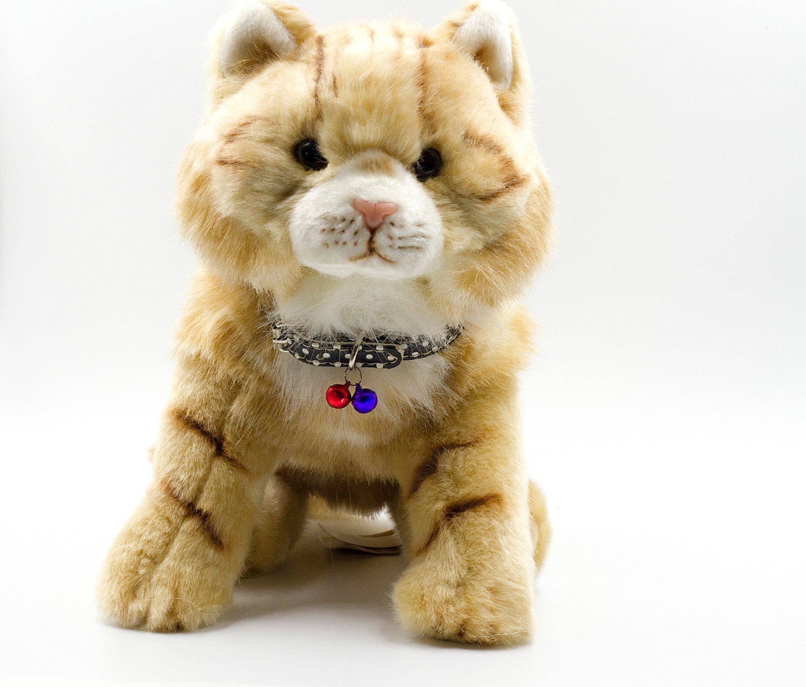 Polka Dot Charming Color Leather Cat Collar with 2 Bells by AXEL PETS