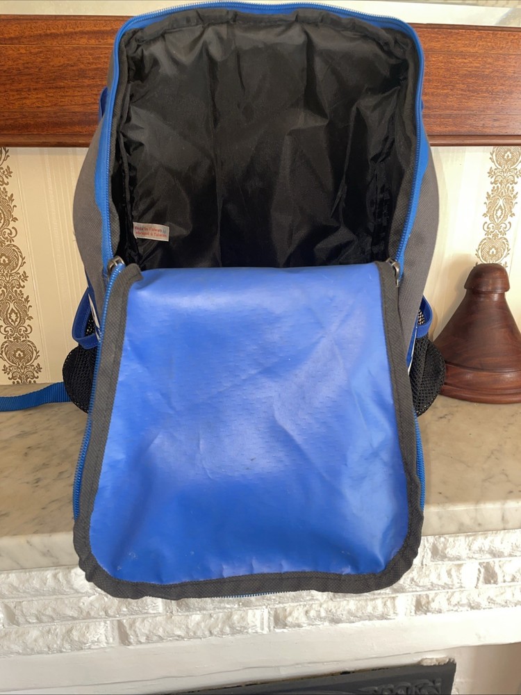 Easton Baseball Softball Backpack Blue Polyester Helmet Bat Hang Hook CLEAN