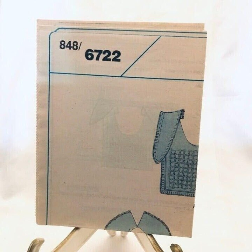 #6722 McCalls 6722 Craft sewing pattern, collar, patch, snip snip technique