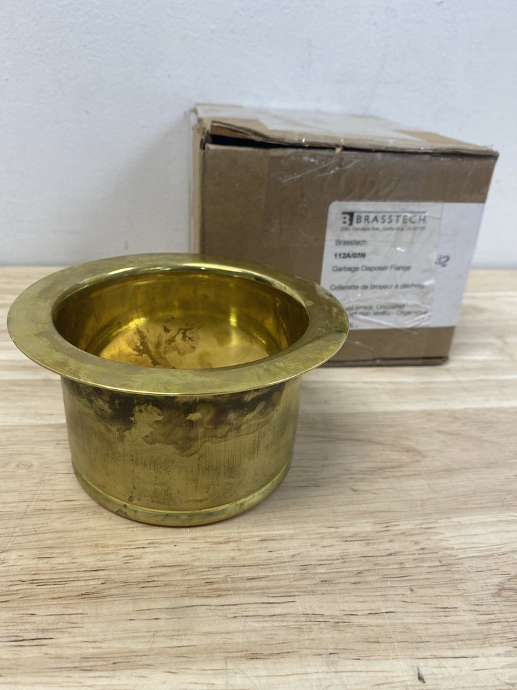 Brasstech 112A/03N Solid Brass Garbage Disposal Flange - Polished, Uncoated