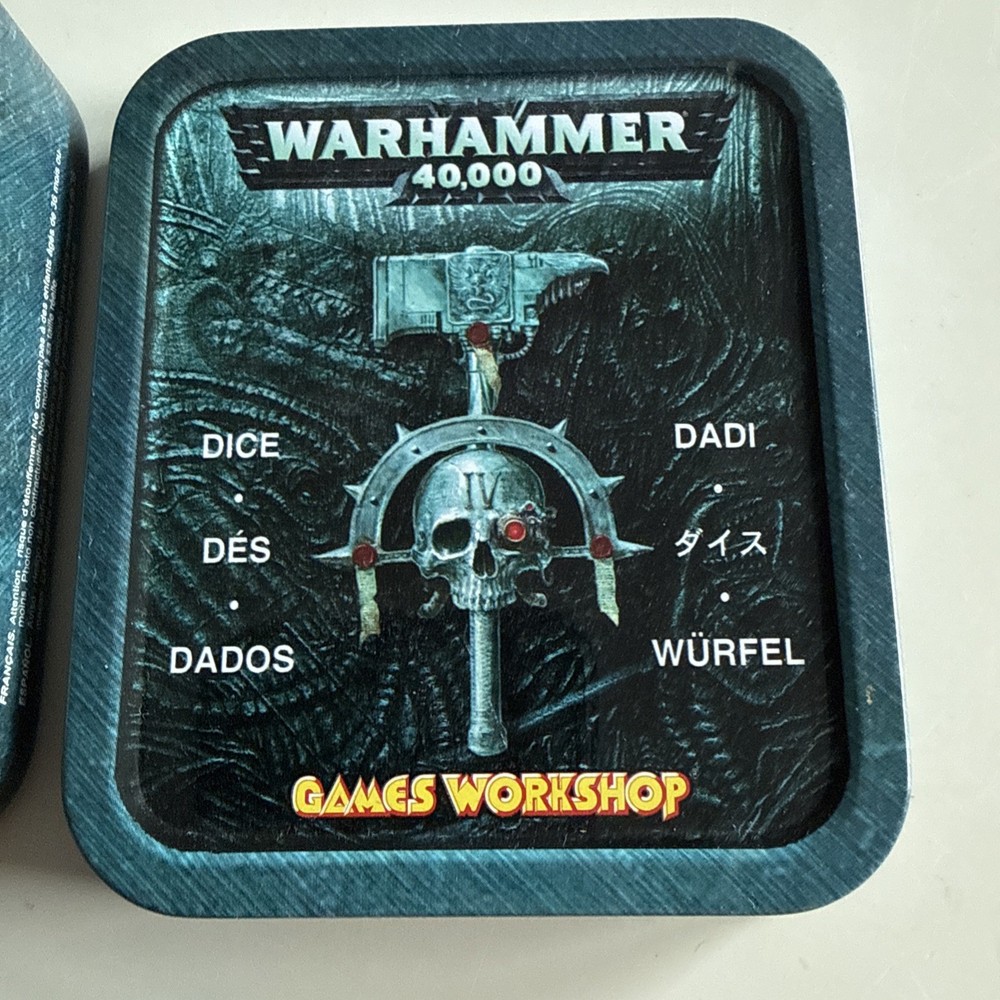 Warhammer 40k Imperial Dice & Tin 2004 OOP Rare