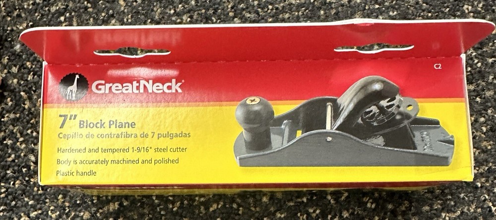 Great Neck 7” Block Plane