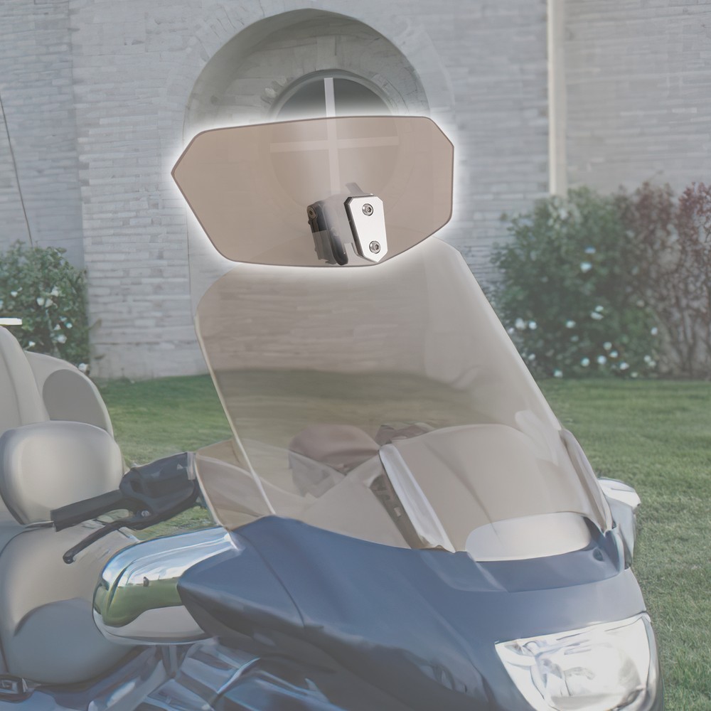 Universal Motorcycle Clip On Windshield Extension Spoiler Wind Screen Deflector