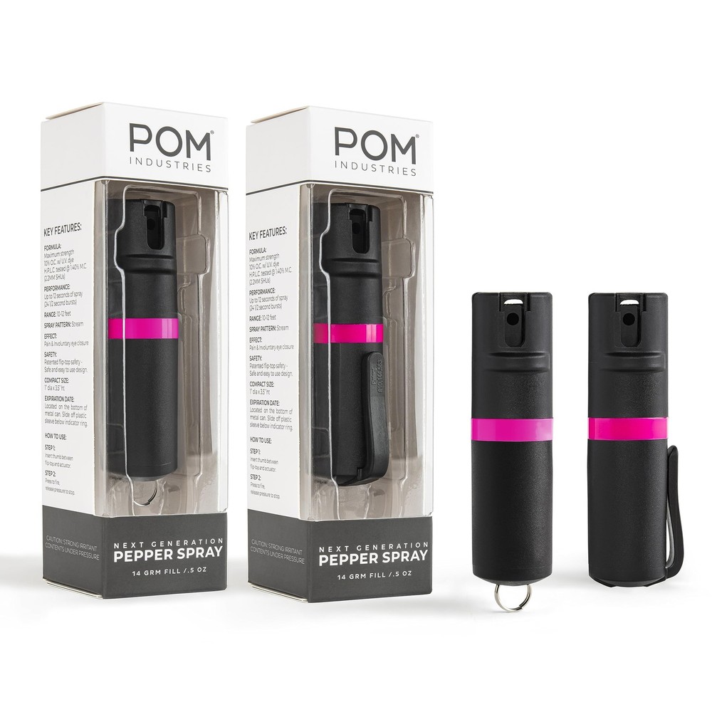 Pepper Spray Combo Pack Clip & Keychain - Maximum Strength OC Spray Self Defe...