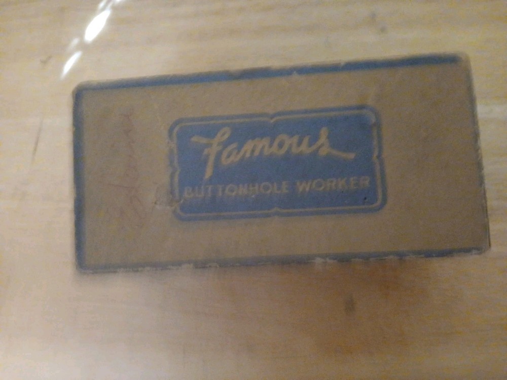 Famous Buttonhole Worker Model G W/ Original Box