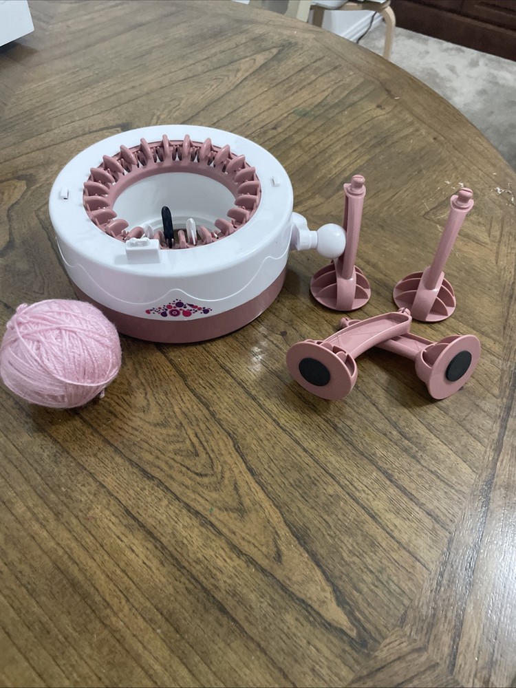 Smart Creative Weaver Knitting Loom Machine Kit For Kids Pink W/ Bundle Thread