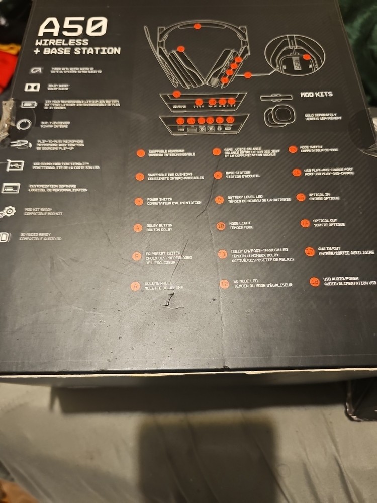 Astros A50 Used headset plus base station And Cable