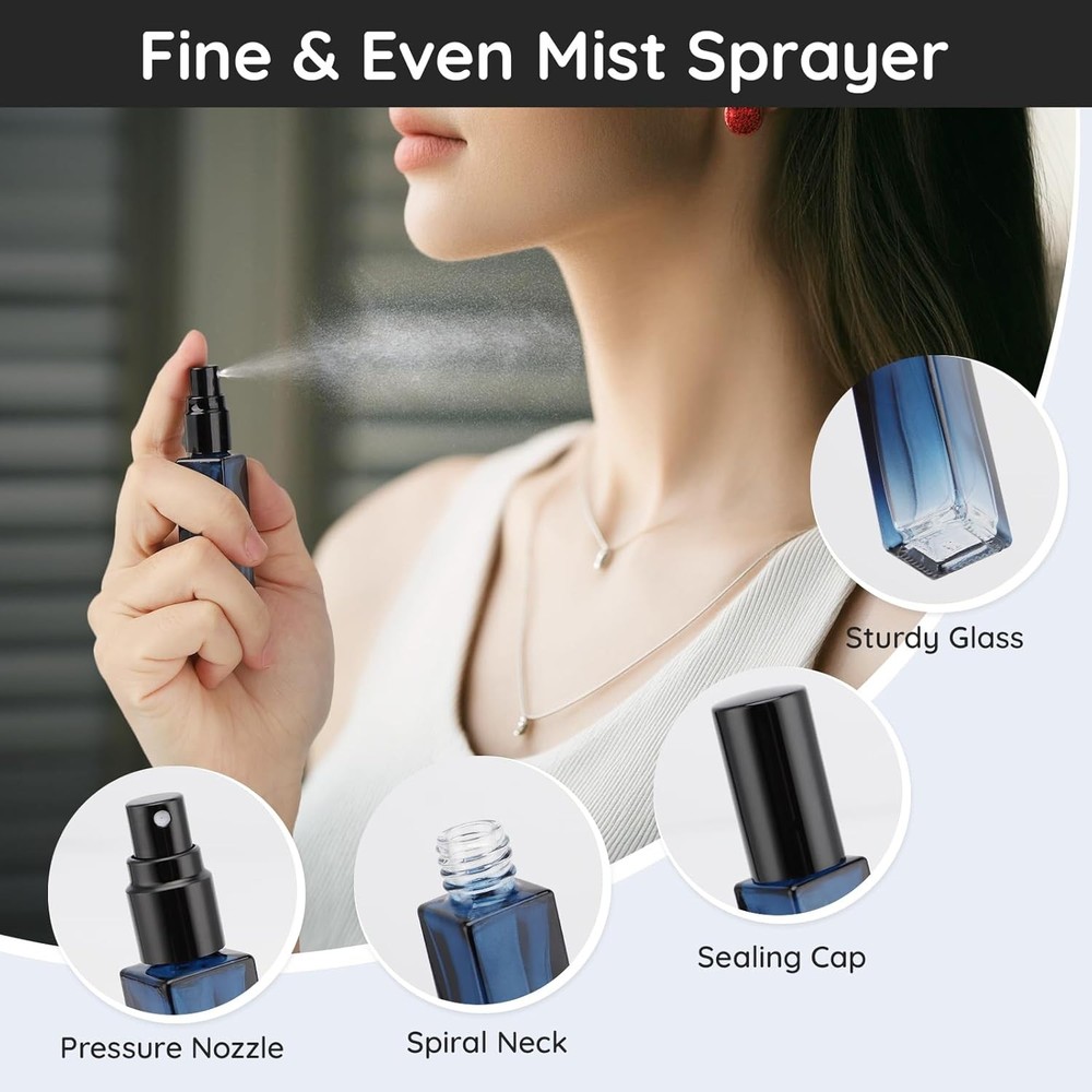 10 Packs Refillable Perfume Bottle 10ML Portable Travel Atomizer Set Empty Mini