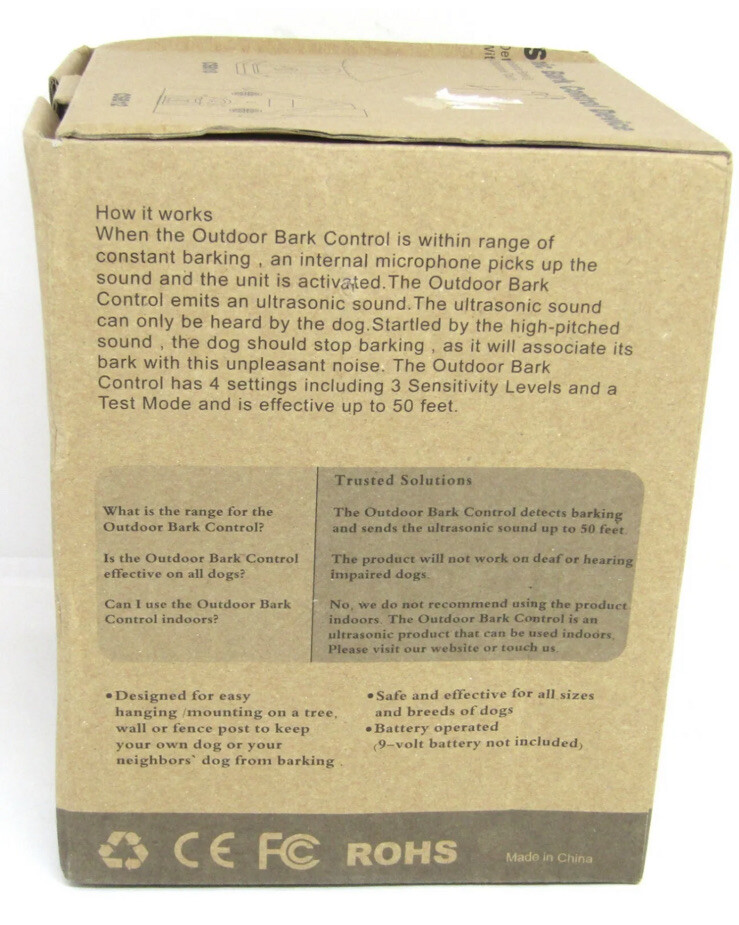 Sonic Bark Control Device Deter Nuisance Barking Birdhouse Style CSB10 Barktrain