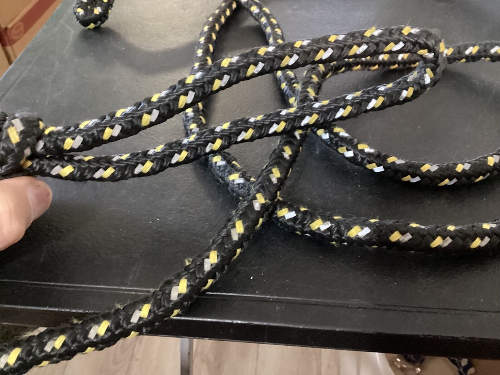 8' Long Black and White Rope