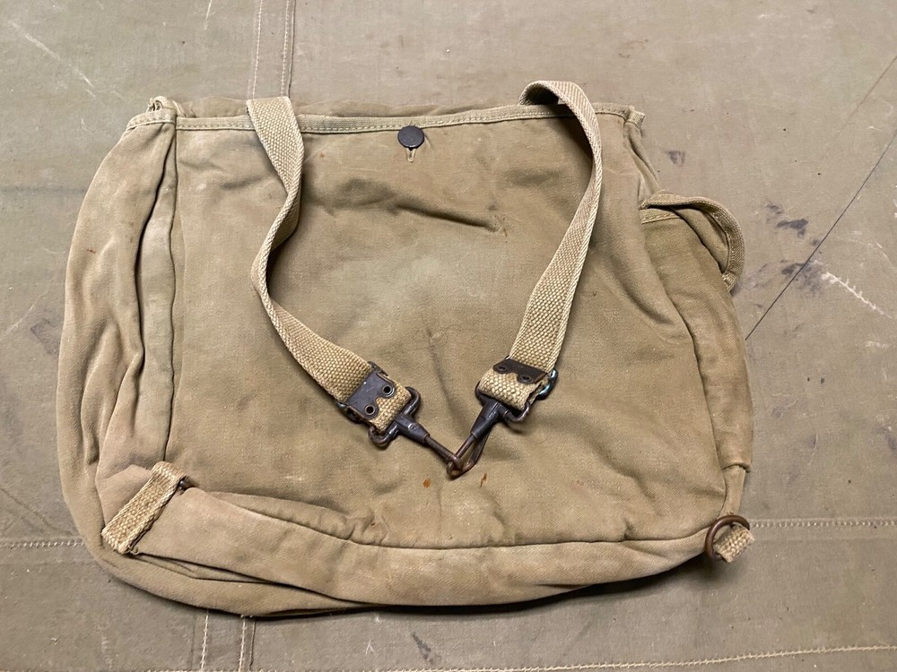 ORIGINAL WWII US AIRBORNE PARATROOPER M1936 MUSETTE JUMP BAG-OD#3