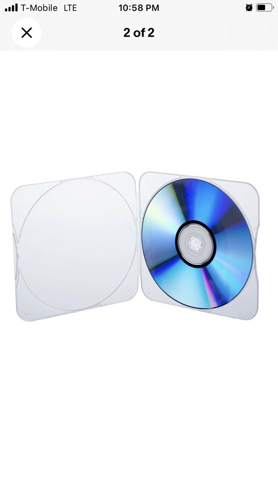 25 Clear Transparent CD DVD Disc Square Clam shell PP Poly Plastic Storage Case