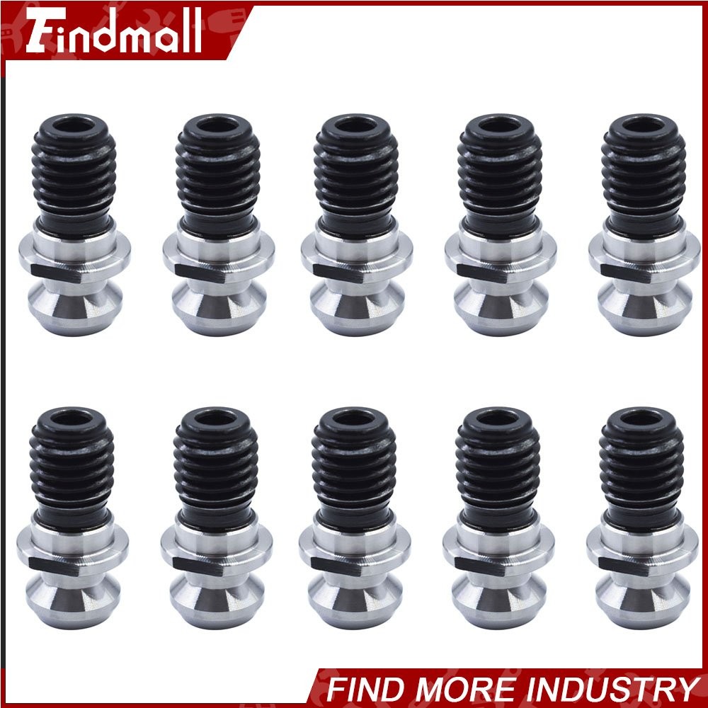 Findmall 10pc Coolant Pull Stud Retention Knob for CAT40 45°0.740"
