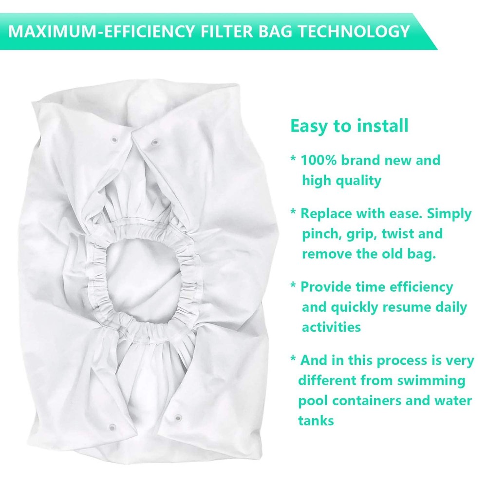 Pokin Pool Cleaner Replacement Fine Filter Bag Compatible with Aquabot White