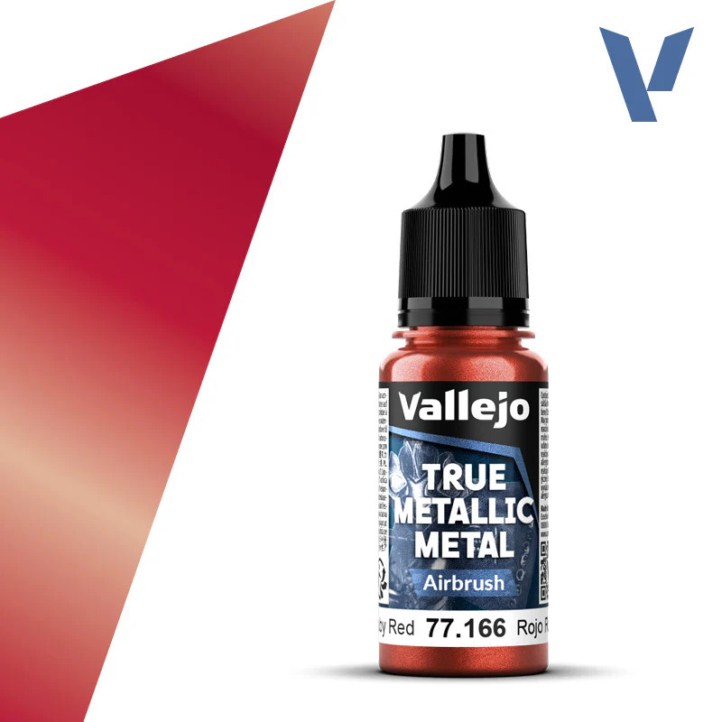 Vallejo True Metallic 77.166 Ruby Red Airbrush 18ml
