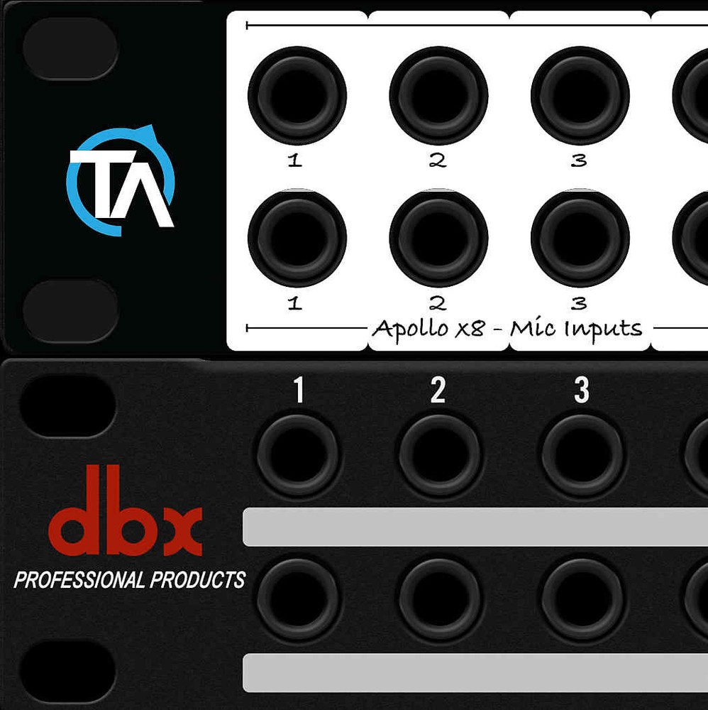 5-Pack Blank Patch Bay Labels Compatible with DBX PB-48 by Trace Audio