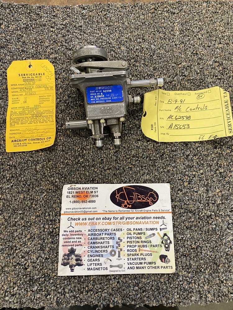 DUNLOP AC62598 WIPER CONTROL VALVE  "REPAIRED"  FM896