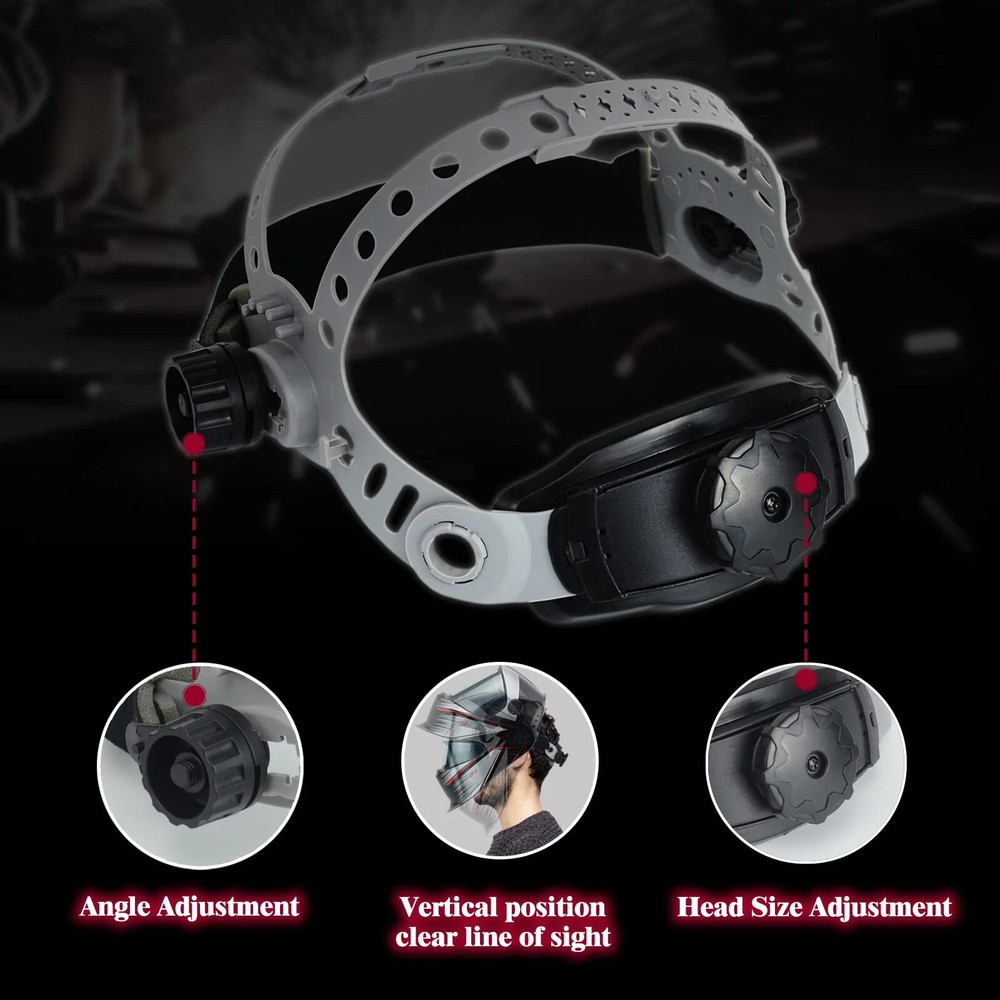 TRQWH Adjustable Welding Headgear Replacement with Sweatband