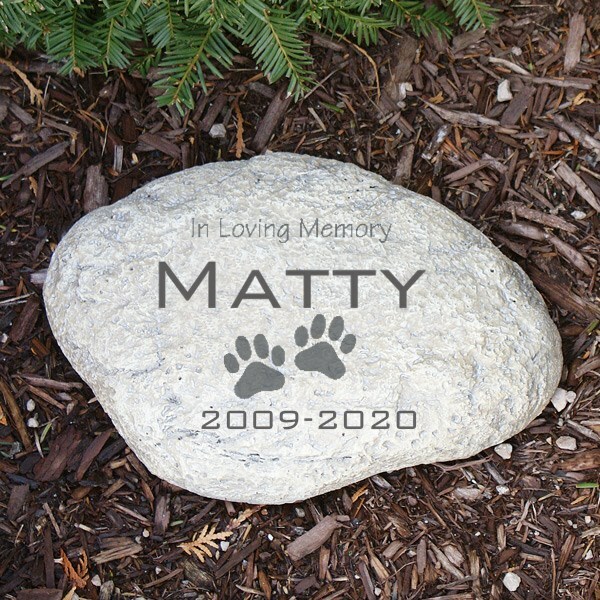 Personalized Pet Memorial Stone Add Name and Dates