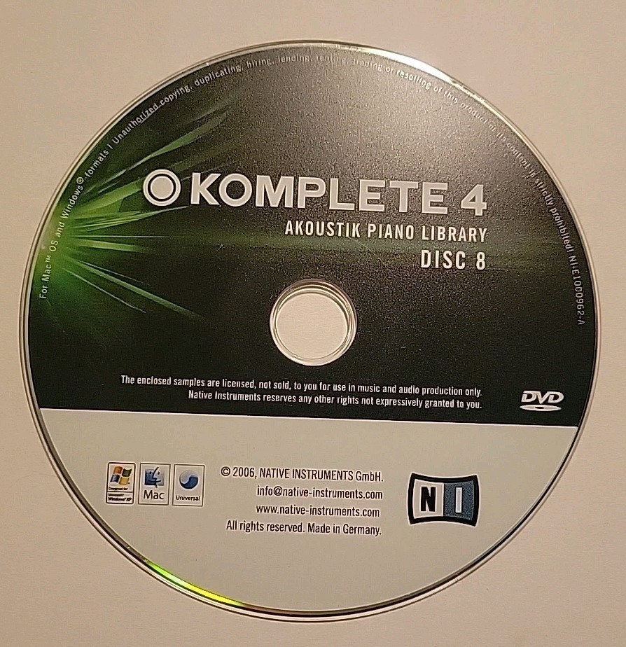KOMPLETE 4 - Replacement Loose Disc 8 - Tested Works!