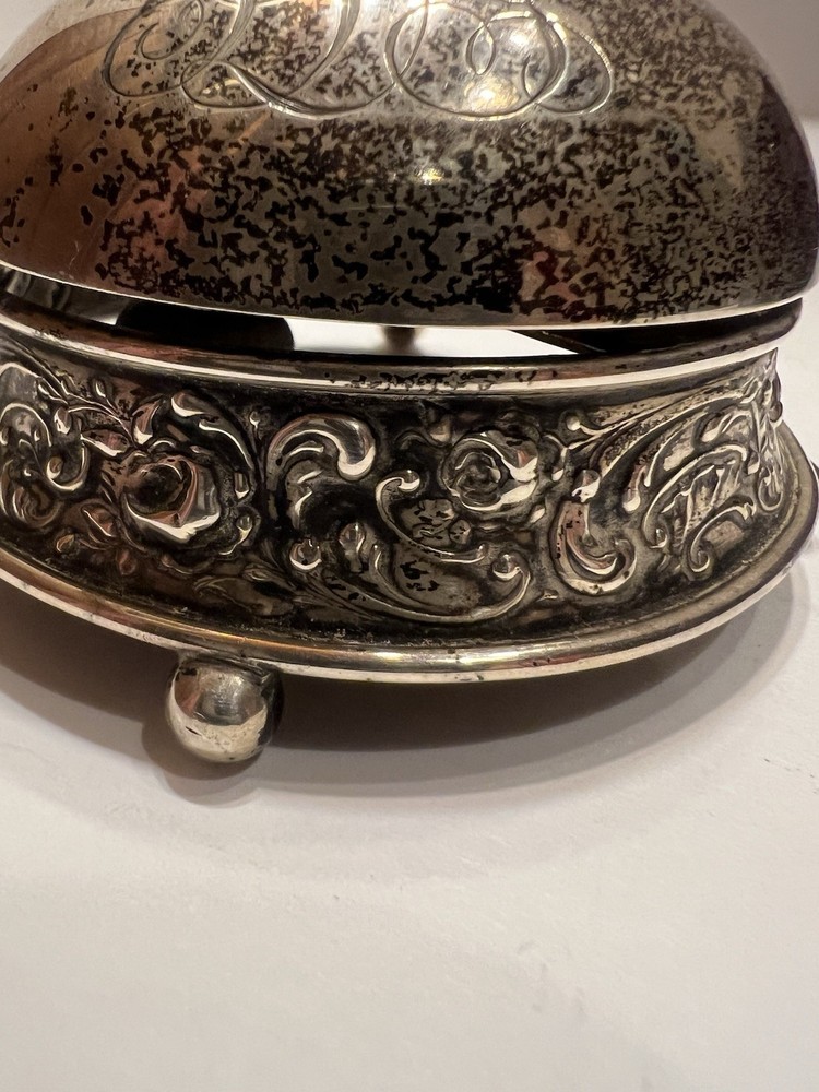 Antique Sterling Silver Desk/ Table /Counter Bell. Solid. Monogrammed. RARE!