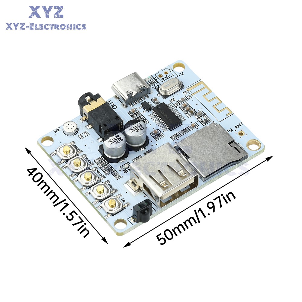 Bluetooth 5.4 Audio Receiver Board MP3 Lossless Decoder Decoding Module Type-C