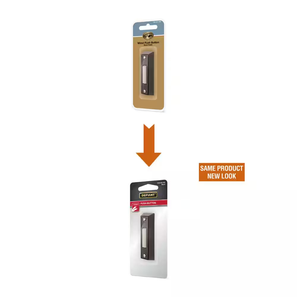 Wired Doorbell Push Button, Black