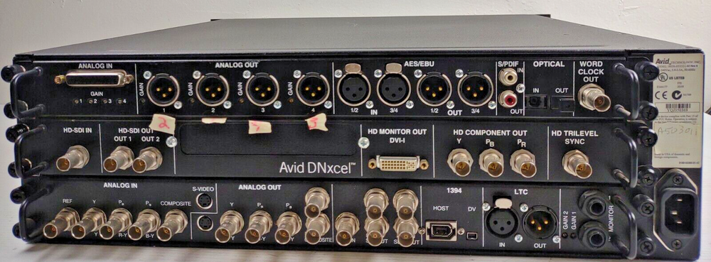 Avid Technology Adrenaline DNxcel Model 0020-03332-02 Rev A