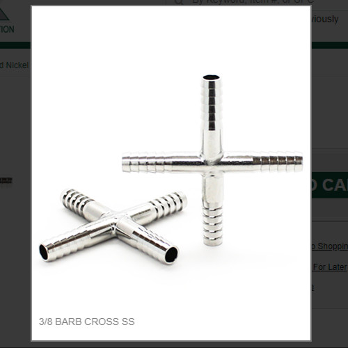3/8 BARB CROSS SS # 9011
