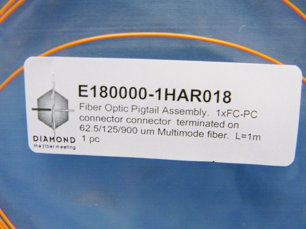 17 NEW Diamond 1 Meter Fiber Optic Pigtail Cable Assemblies 1xFC-P Multimode