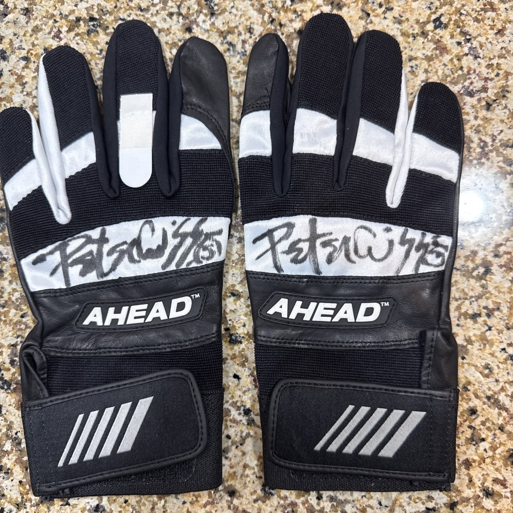 Set Of Peter Criss Ahead Gloves Signed 4 Times