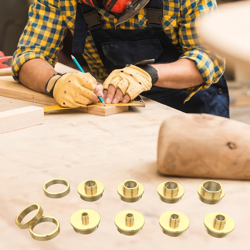 13 Pcs Precision Brass Router Template Bushing Guides Sets, Router Guide Bushing