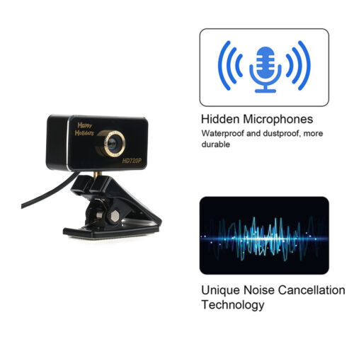 720P HD Webcam with Microphone USB Streaming Web Camera for PC/Computer/Desktop