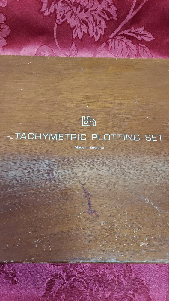 Vintage Tachymeter Plotting Set Made In England.