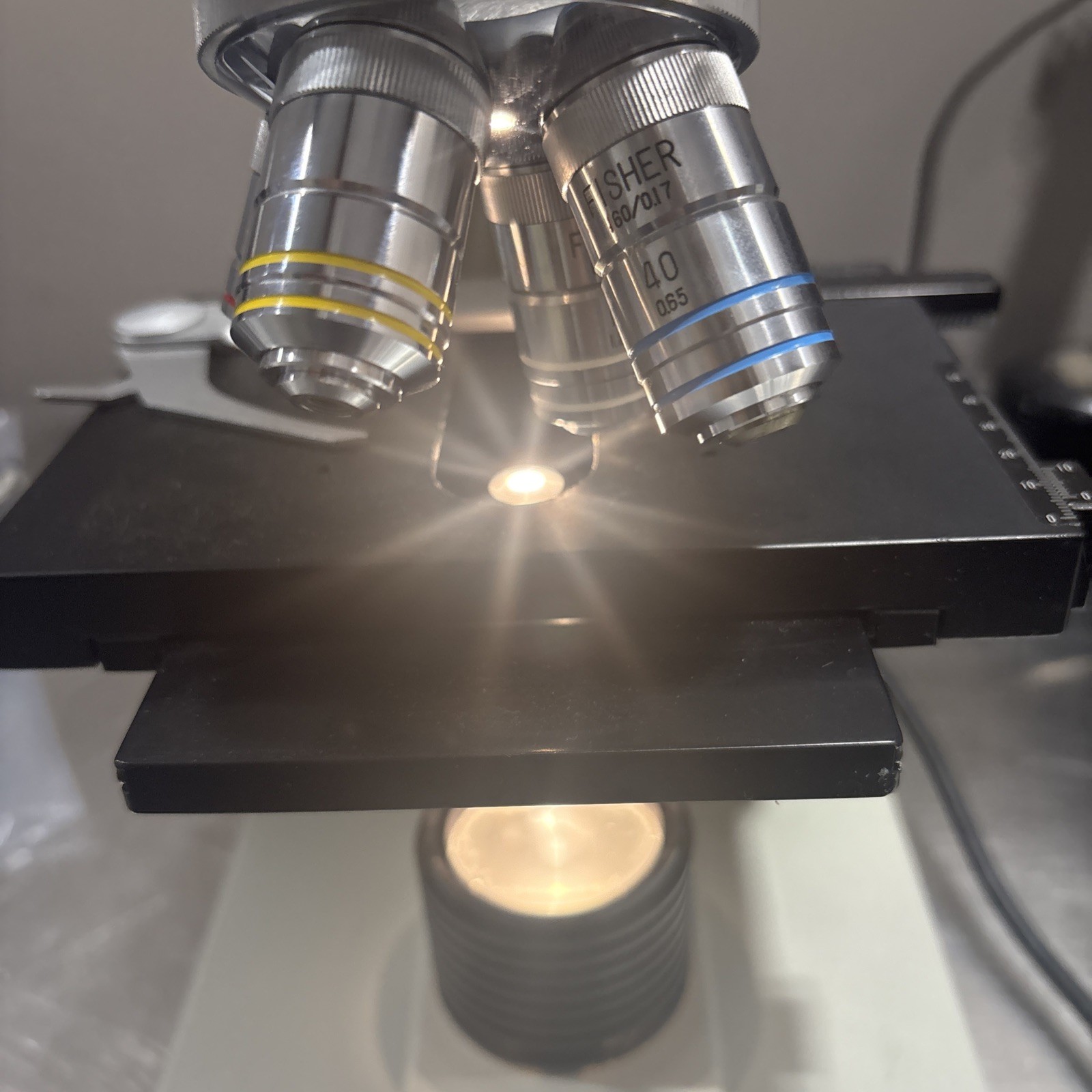 Phase Contrast Microscope Fisher Micromaster Microscope Model CK