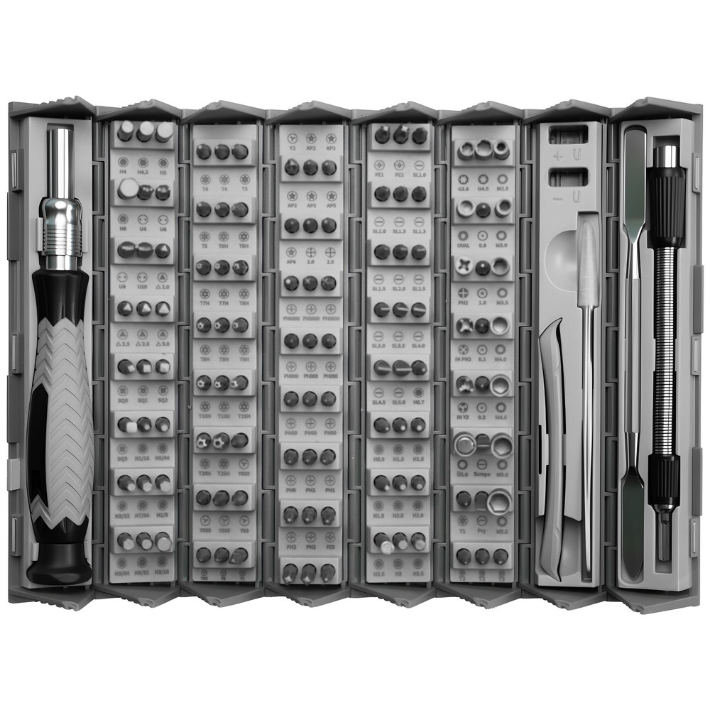 126-in-1 Precision Electronics Repair Kit with Roll Case Magnetic Bit Driver Set