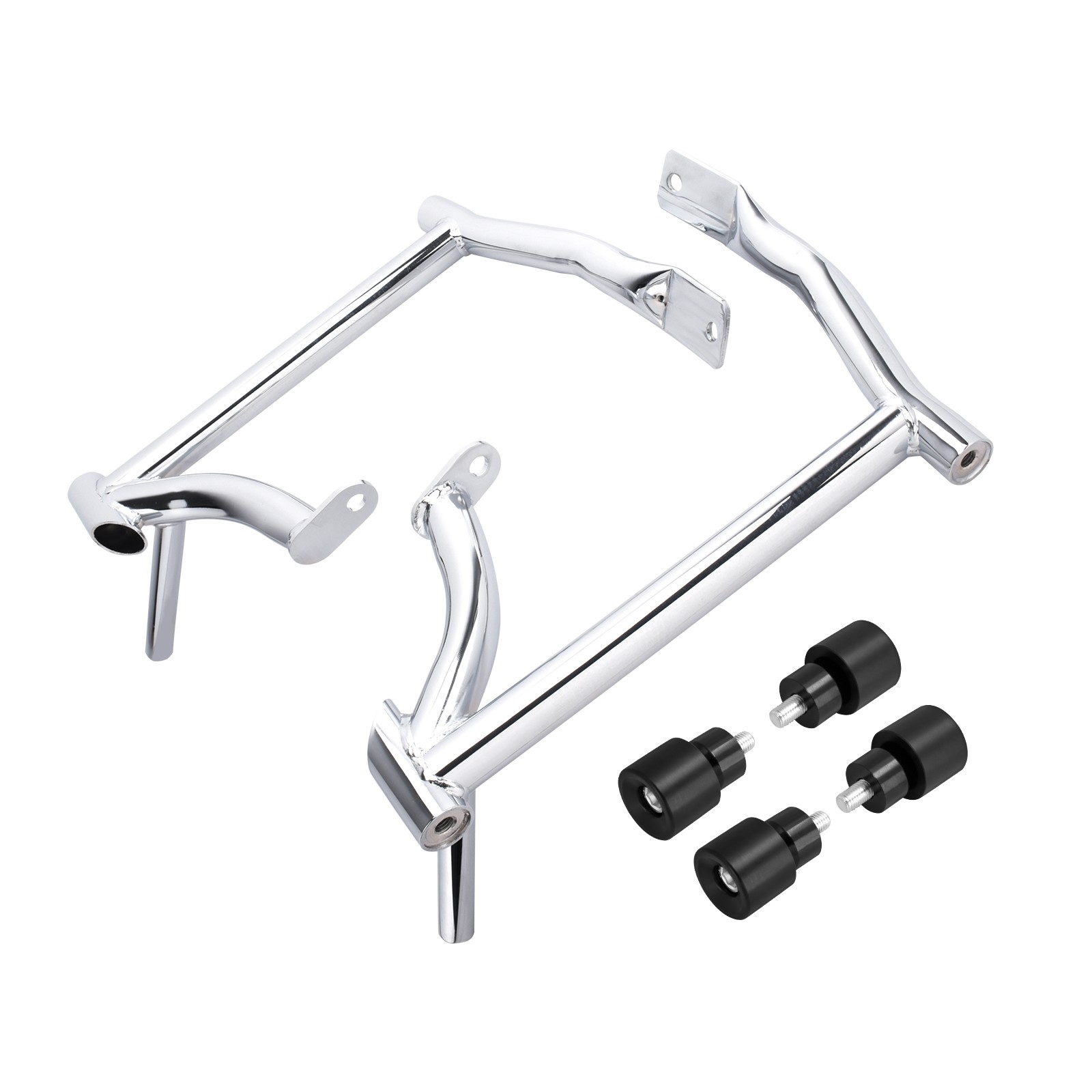 Chrome Crash Bar Rails Saddlebag Guard Protector For Harley Touring FLHX 09-25