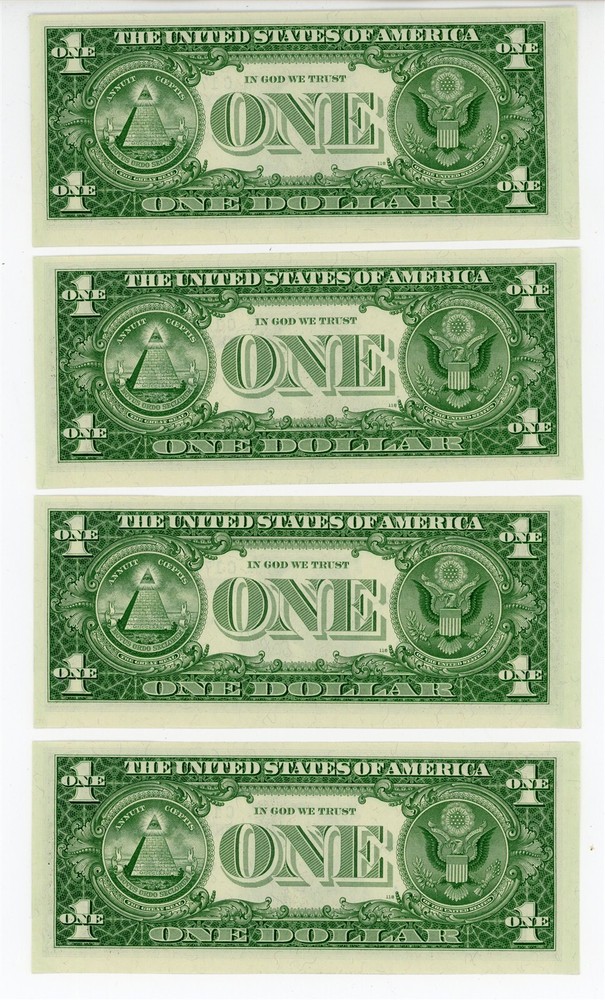 1957 $1 7-Note Sequential Silver Certificates Fr#1916 UNC Condition C17871654A