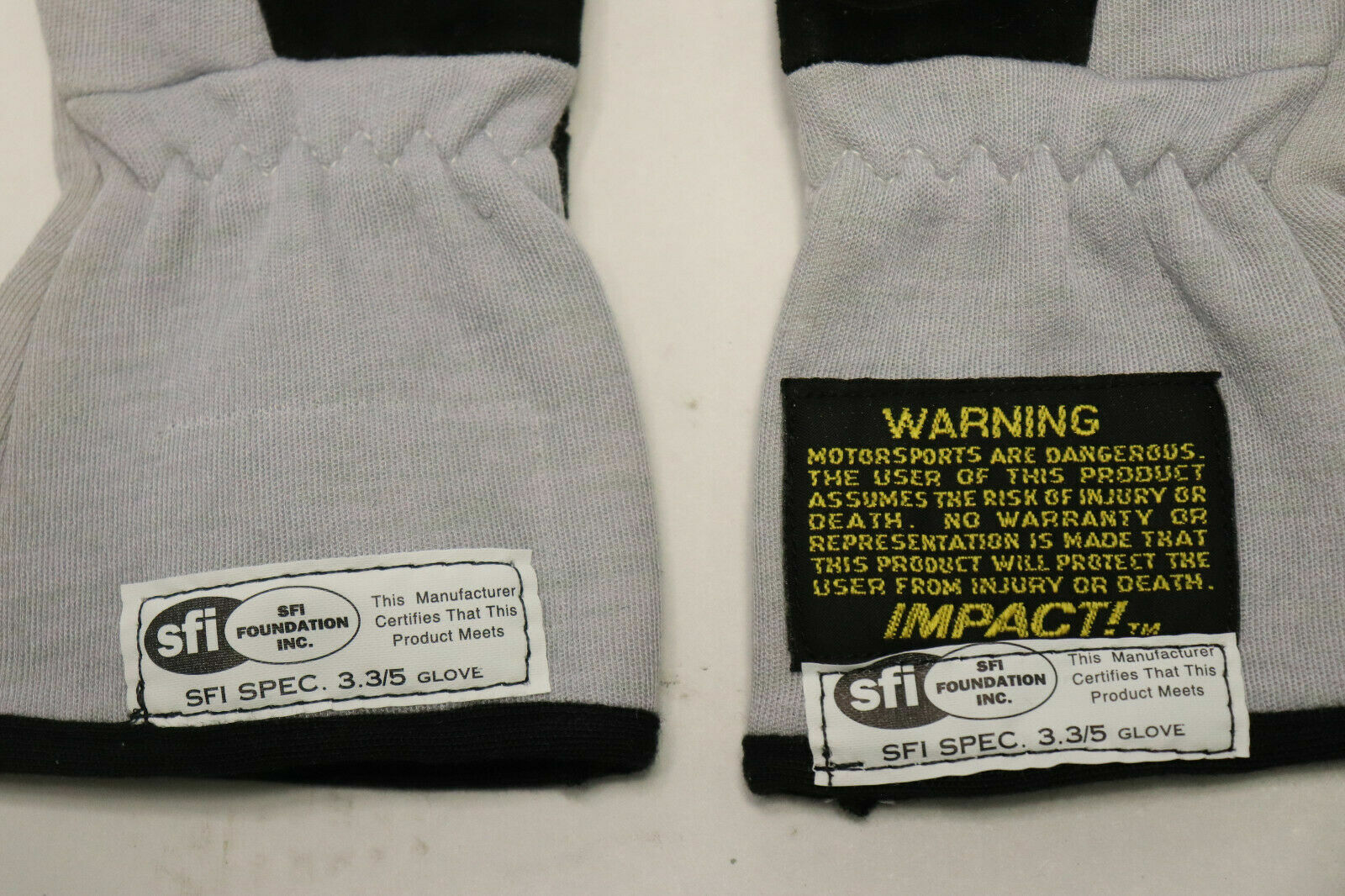 IMPACT RACE GLOVES G4 Nomex Double Layer Titanium SFI 3.3/5 Racing M Medium NEW