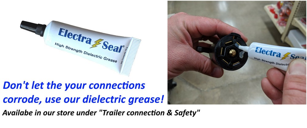 7 way round, flat blade Trailer Light RV Plug Trailer side